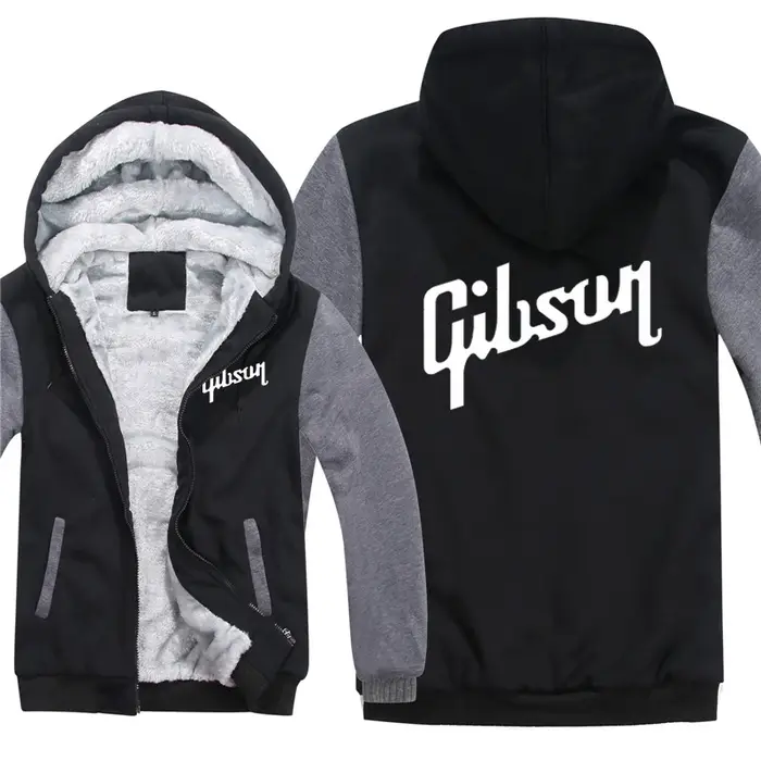 Gibson Les Paul sweat à capuche pour homme manteau hiver chaud polaire guitare