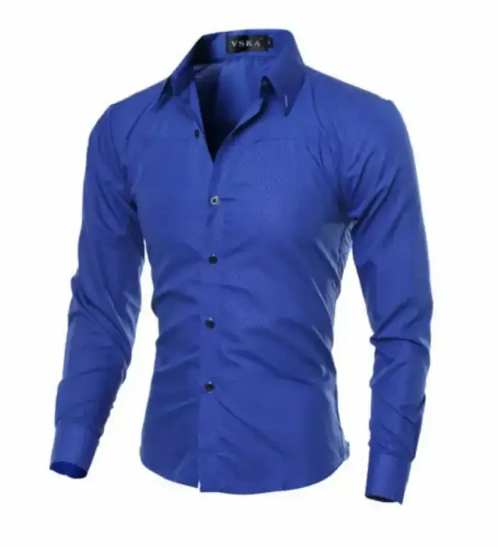 Chemise habillée décontractée de luxe pour homme 2026 – Collection Printemps-Été – Coupe ajustée – Col rabattu – Vêtements masculins