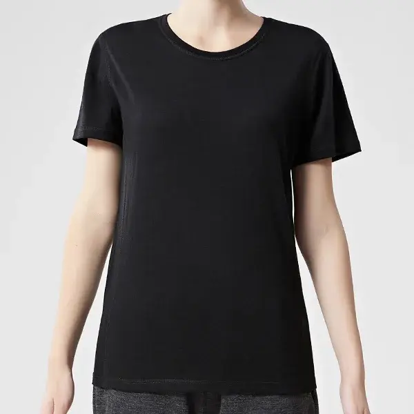 T-shirt à manches courtes en laine mérinos pour femme