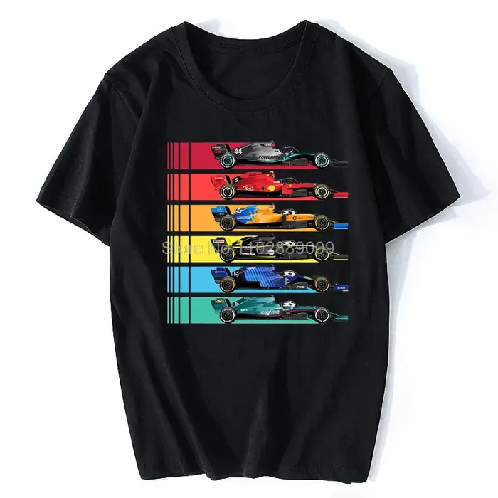Formule 1 course T-shirt Fans hommes T-shirt grand tous Ayrton Senna Sennacars voiture équipe t-shir