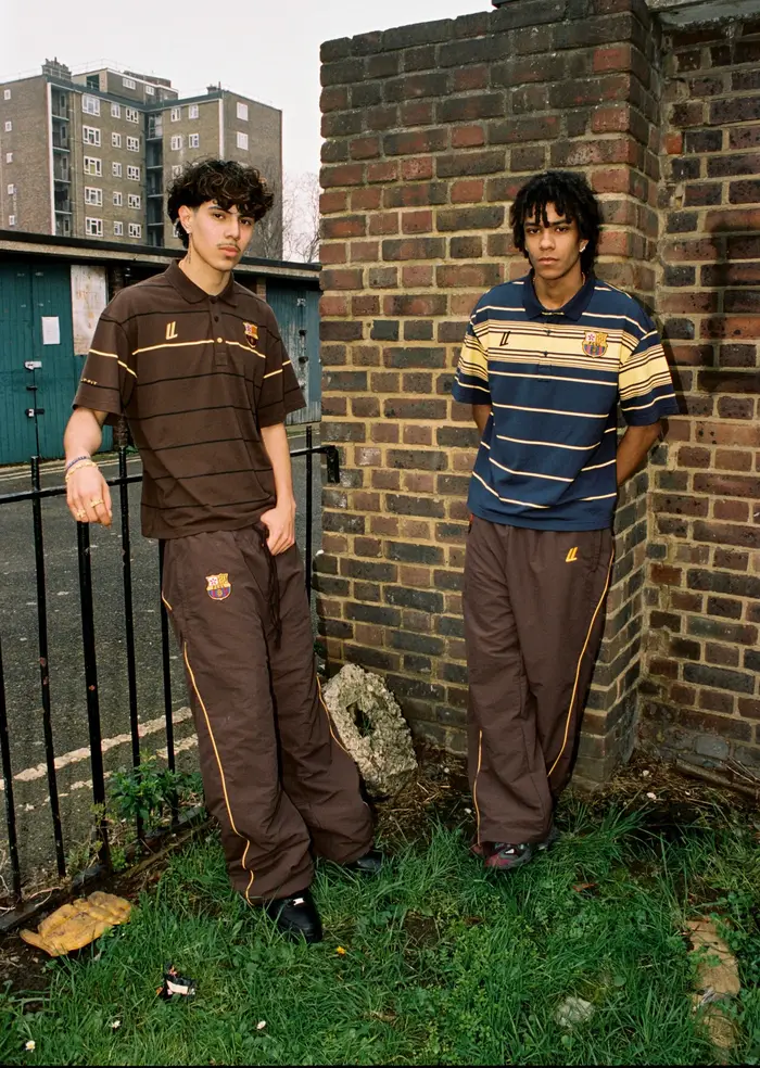 Polo Y2K Barca rétro bicolore avec logo brodé – Sweatshirt unisexe décontracté style streetwear pour homme et femme