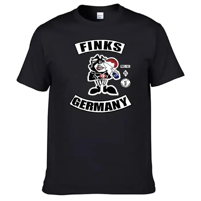 T-shirt Hurcycles Club The Finks Mc pour homme, chemise 100% coton, N01