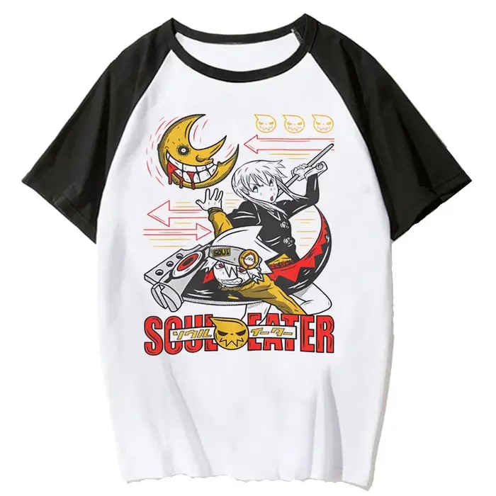 Soul Eater top t-shirts adolescent à la mode kawaii harajuku université graphique Pastel top