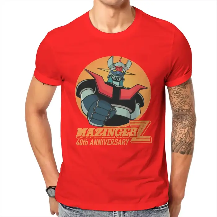 T-shirt manches courtes homme, 100% coton, hipster, robot Grendizer Goldorak Actarus, Mazinger Z 40t