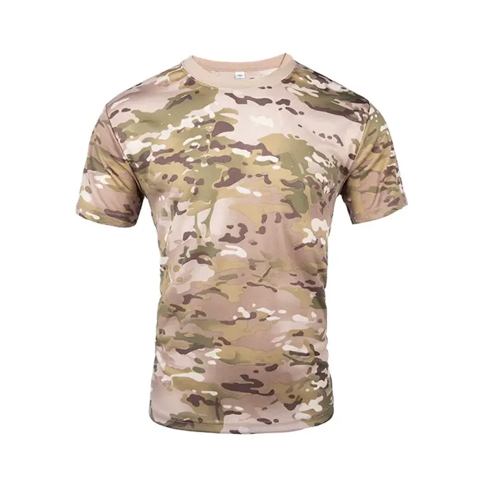 CamSolomon-T-shirt à manches courtes et col rond 3D pour hommes, vêtements de plein air, t-shirts de