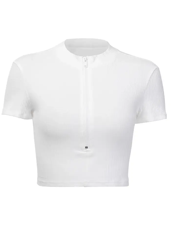 T-shirt à col montant pour femme