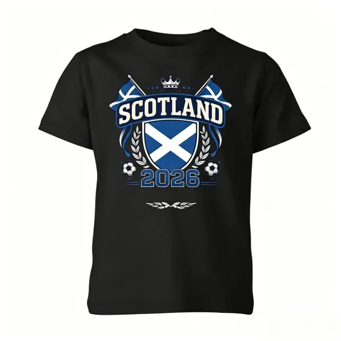 T-shirt de supporter d'Écosse 2026 – Vêtements et accessoires de football – Cadeau pour les fans de 