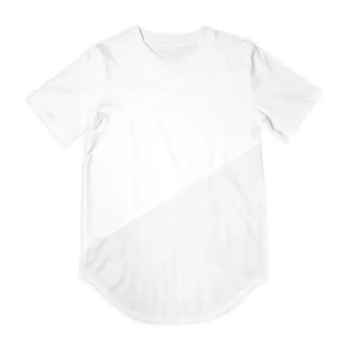 T-shirts de course unis hommes décontracté coton Patchwork maille chemises Sumemr vêtements de sport