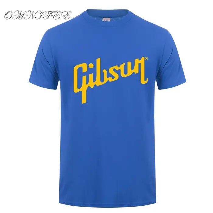 Été Nouveau Gibson T Shirts Hommes Coton O Cou T-Shirt Homme À Manches Courtes