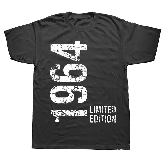 T-shirt rétro vintage à manches courtes pour 60e anniversaire