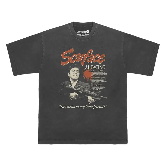 Scarface T-Shirt dit bonjour à mon petit ami Al Pacino film Donnie Brasco chien jour après-midi coton été noir