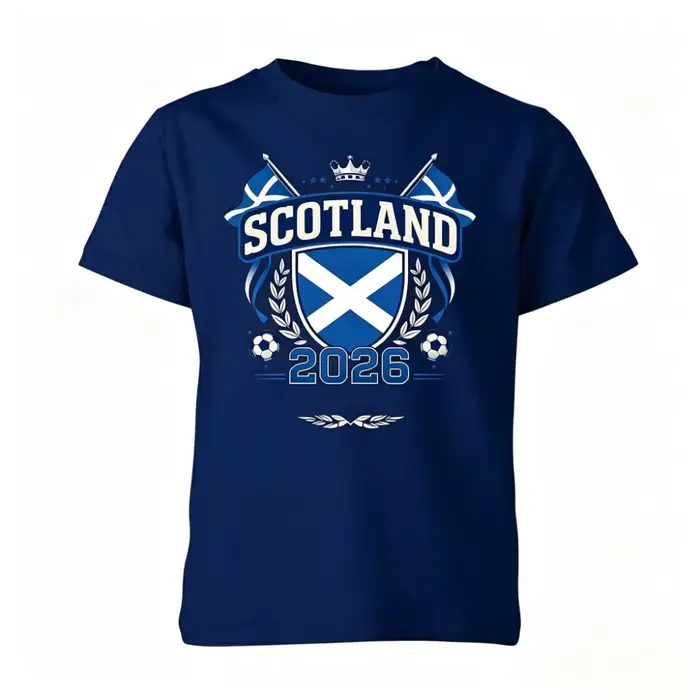 T-shirt de supporter d'Écosse 2026 – Vêtements et accessoires de football – Cadeau pour les fans