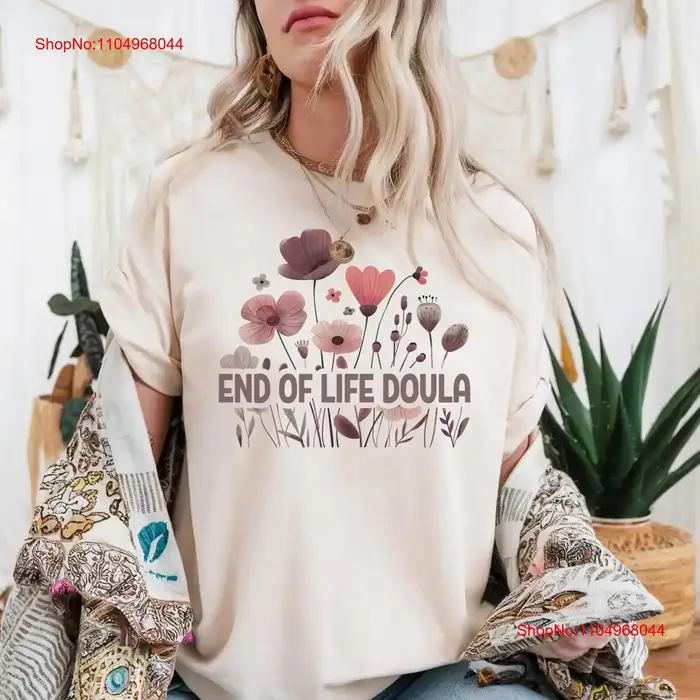 Mort Doula t-shirt fin de la vie hôpital travailleur infirmière idée vintage lavé légèrement étiré décontracté élégant polyvalent