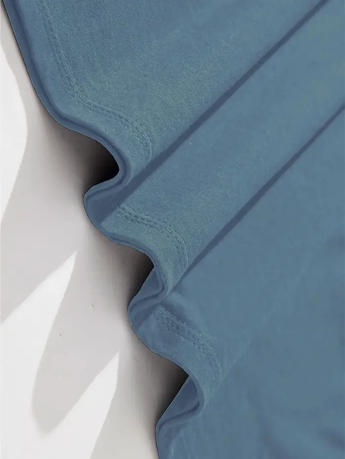 T-shirt à manches longues pour homme, 100% coton pur, ample et confortable, décontracté, à motif mon