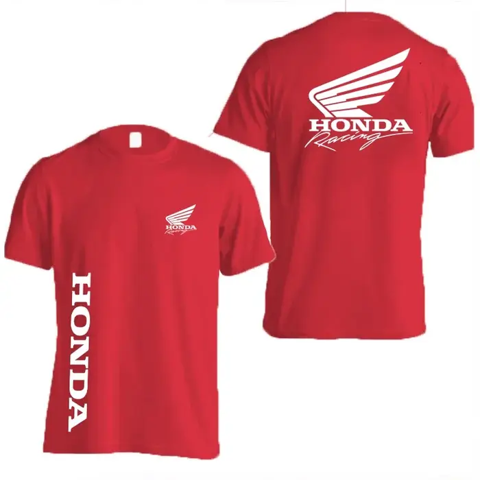 T-shirt de course en pur coton pour hommes Honda, nouveau t-shirt d'extérieur pour femmes, haut de s