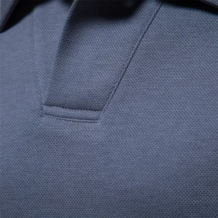 AIOPESON Polo brodé pour hommes mode cou col rabattu