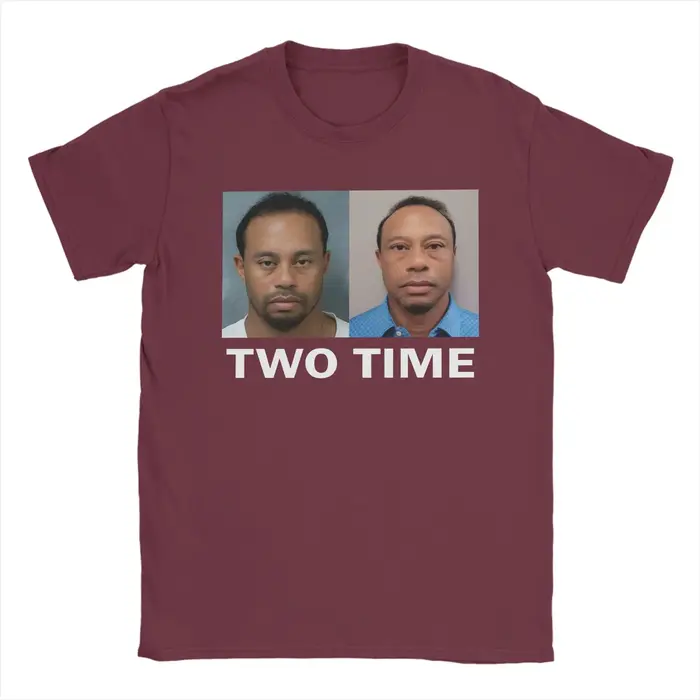 Tiger Woods – T-Shirt en coton pour hommes, esthétique, surdimensionné, pour l'été, avec photo de police, personnalisé, DIY
