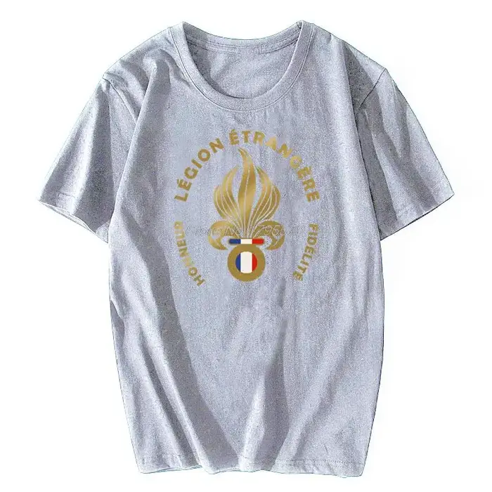 T-Shirt en Coton avec Logo du Régiment des Étrangères Françaises pour Homme
