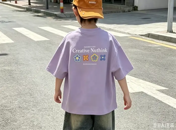 T-shirt pour enfants en coton 100% à imprimé numérique