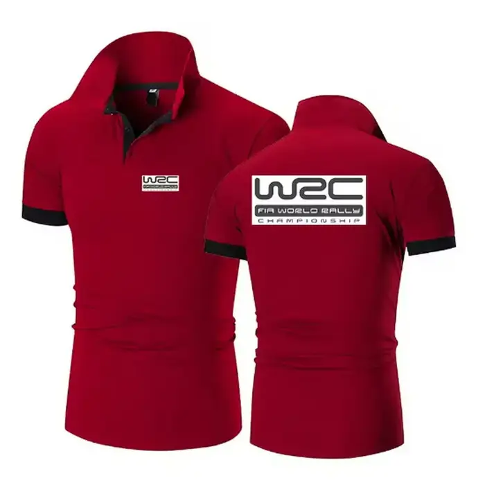 Championnat du monde des rallyes WRC nouvelle mode Polo hommes décontracté col rabattu chemise à manches courtes coupe