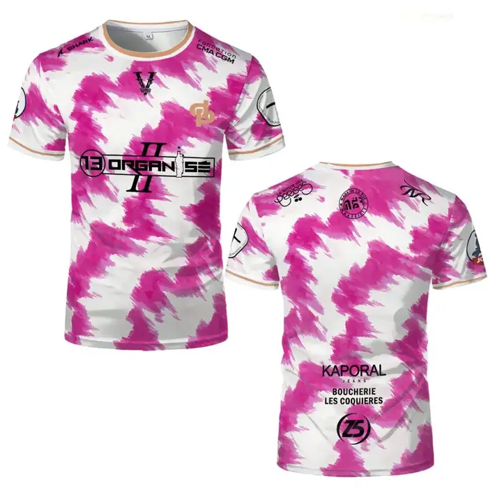 Nouveau JUL Marseille Rap maillot imprimé 13 organiser Hip Hop Football T-Shirt uniforme d'entraînem