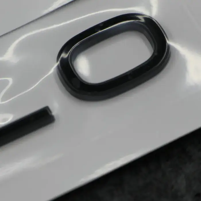 Appliquer au NOUVEAU Polo Marque arrière Étiquette de bagage Logo lettré Noir brillant