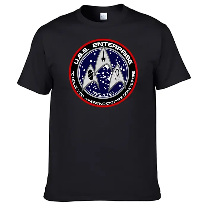 T-shirt étoiles Treks pour hommes, 100% coton