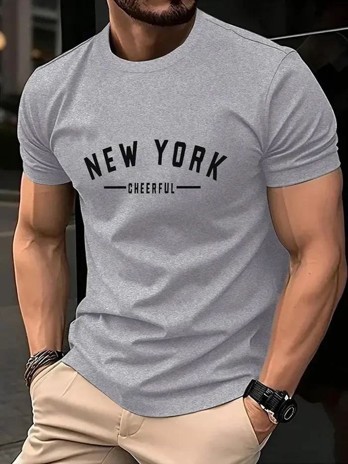 T-shirt pour homme de haute qualité 100% coton à manches courtes