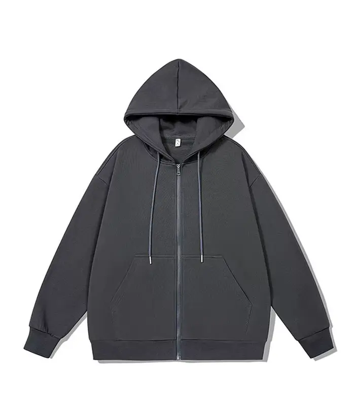 Sweat à capuche à manches longues avec fermeture éclair pour homme