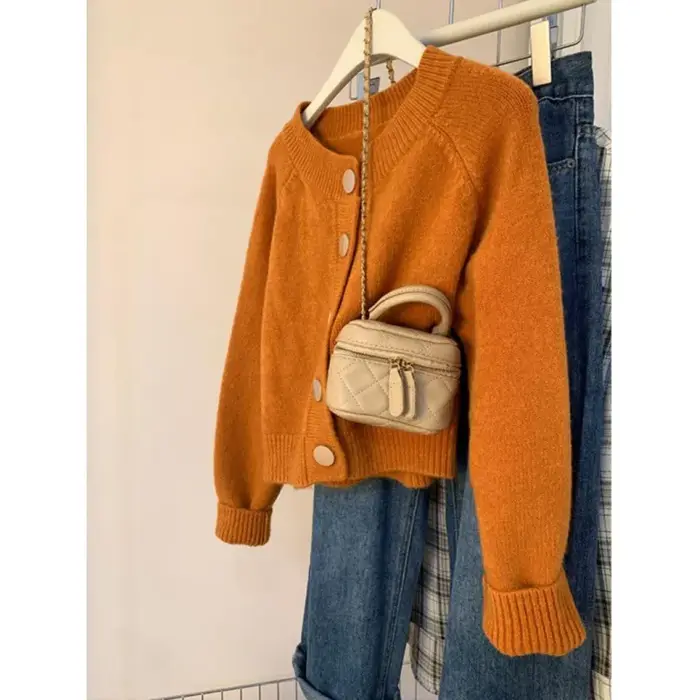 Cardigan tricoté à manches courtes pour femmes en automne et en hiver