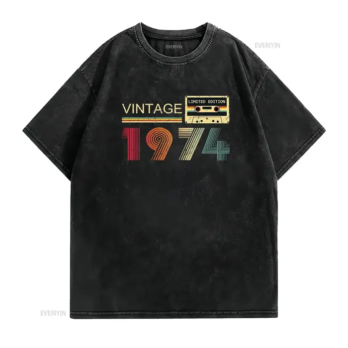 Vintage 1974 t-shirt pour hommes 50e anniversaire papa fête des pères mari ami