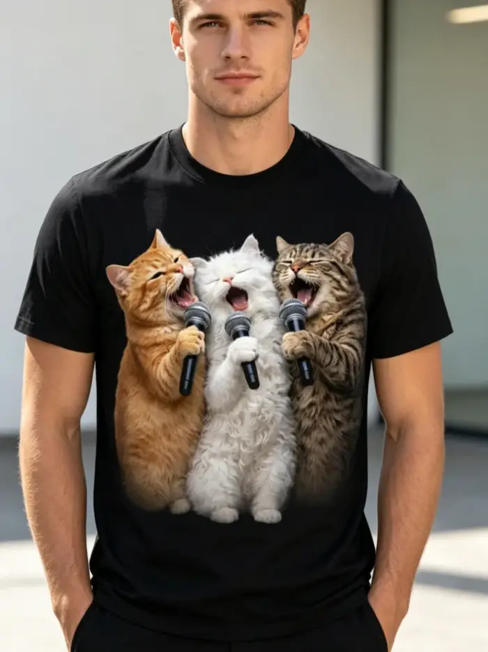 T-shirt Homme Grande Taille Col Rond à Manches Courtes