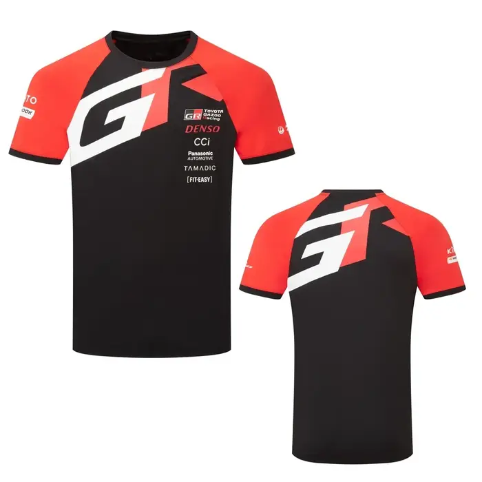 T-shirt à manches courtes et col rond Toyota GR Gazoo Racing pour hommes en été, confortable, respir