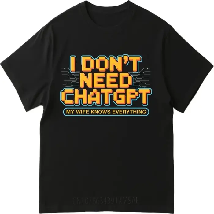 Vêtements pour femmes enceintes, T-shirt rétro d'été. Je n'ai pas besoin de ChatGPT. Ma femme sait t