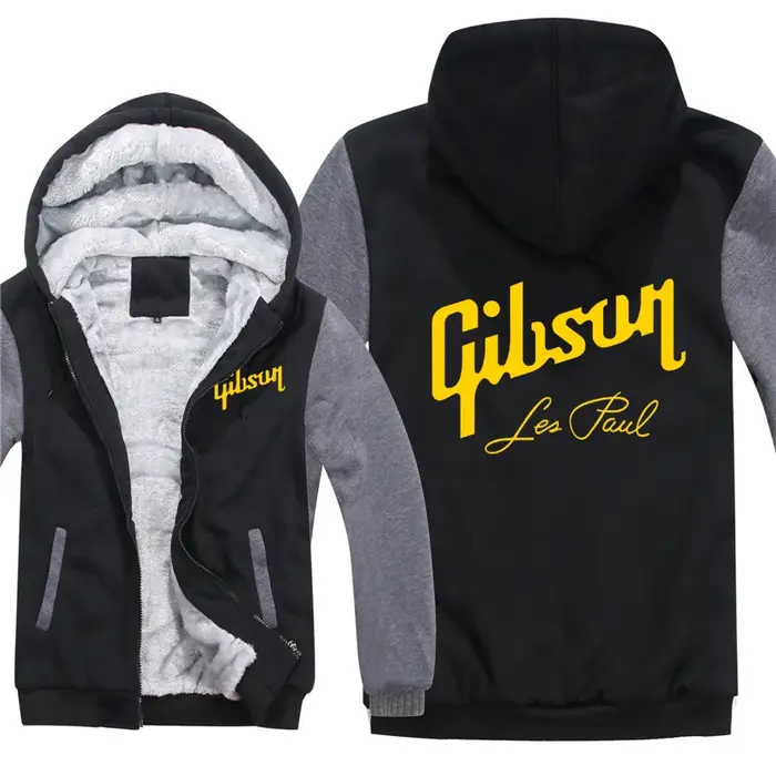 Gibson Les Paul sweat à capuche pour homme manteau hiver chaud polaire guitare