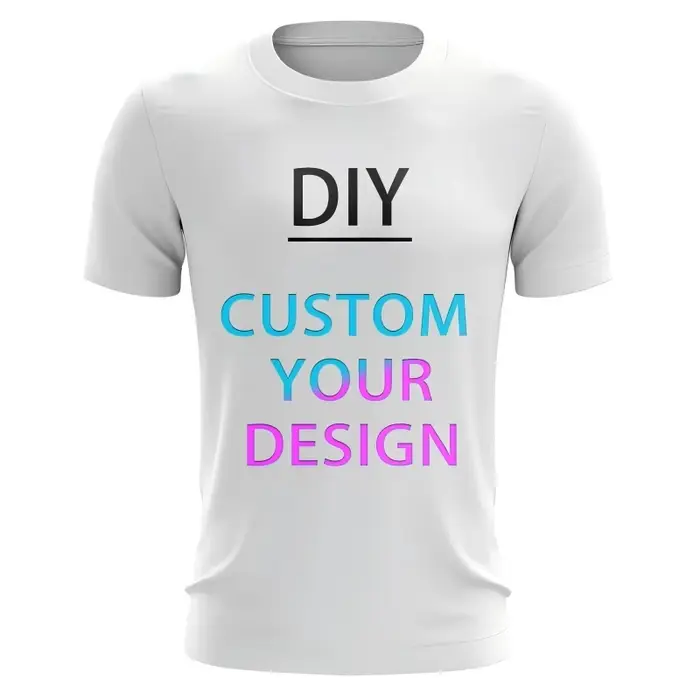T-shirts personnalisés avec logo, motif ou photo en impression 3D, t-shirts décontractés à col rond 