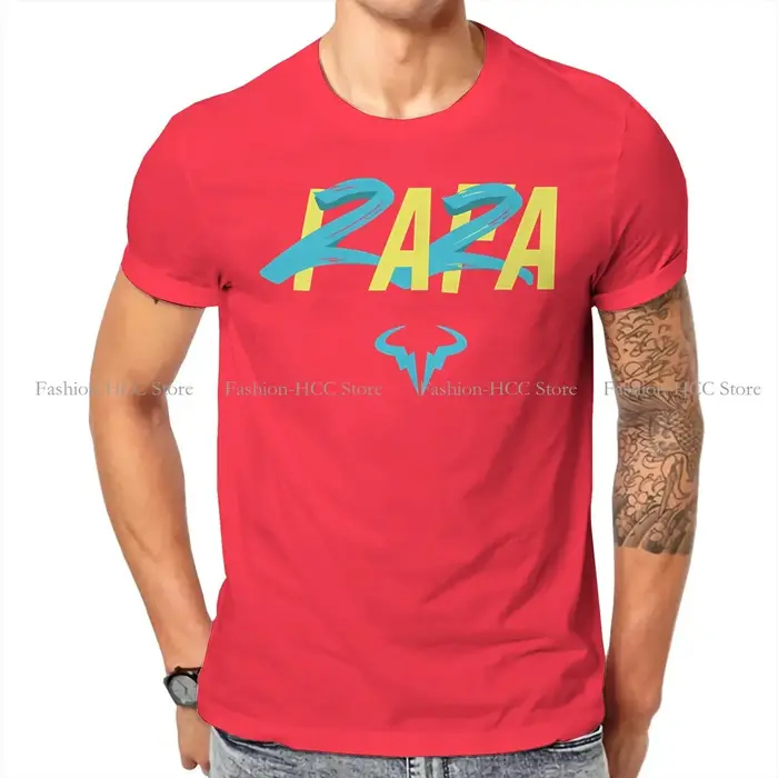 Rafa 22 bleu jaune col rond t-shirt Rafael Nadal tissu classique