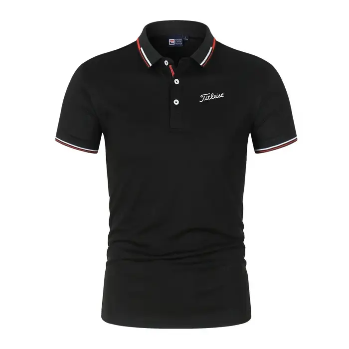 Polo décontracté uni à manches courtes pour homme 2026 – T-shirt d'été tendance