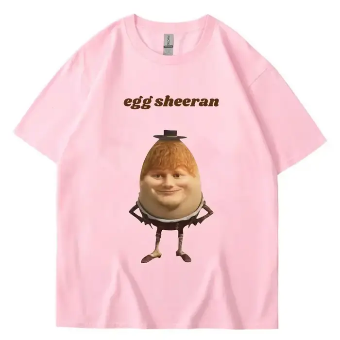 Streetwear drôle oeuf Ed Sheeran Meme graphique t-shirt respirant décontracté à manches courtes hommes femmes t-shirts surdimensionné cadeau