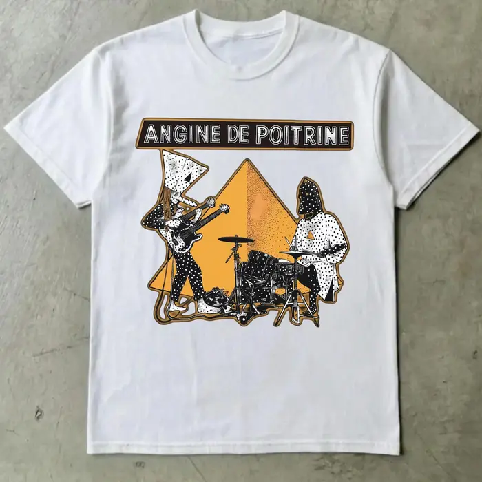 T-shirt Unisexe Angine De Poitrine Band Graphic 2026 pour Homme et Femme