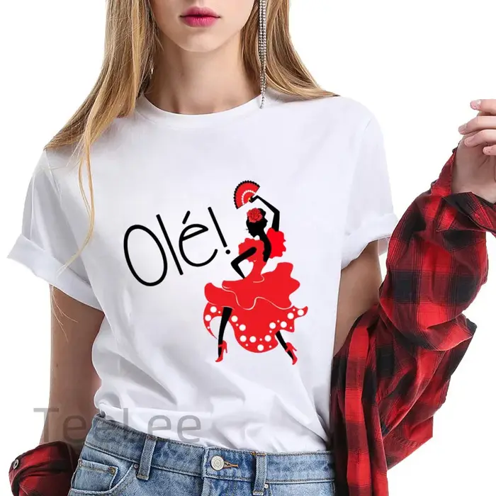 Tendances de T-shirt flamenco pour vêtements pour femmes