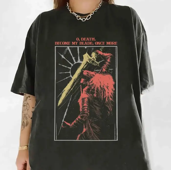 Maliketh The Black Blade Shirt, Maliketh Black Blade T-shirt surdimensionné d'été pour hommes et fem