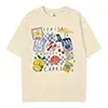 T-shirt graphique Capri Italia, style rétro, humoristique, thème fruits de mer, vacances, manches co