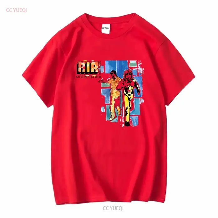 AIR BAND Moon Safari T Shirt Full Size S 5XL SN204 manches longues ou courtes vintage Graphique délavé Confortable Élégant Polyvalent