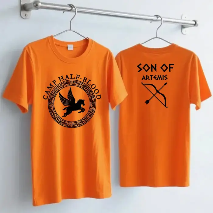 Camp demi-sang hommes femmes T-shirt Long île perce Jack fils Orange