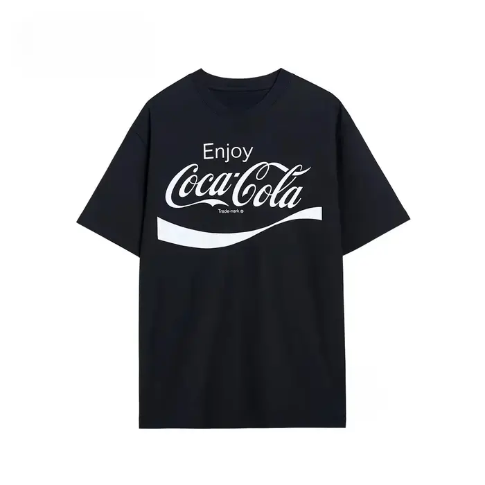 T-Shirt classique rétro avec Logo Cola, marque tendance, en coton, graphique, pour hommes et femmes, Streetwear d'été