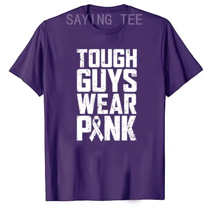 Tough Guile Wear-T-shirt rose de sensibilisation au cancer du sein pour hommes et garçons