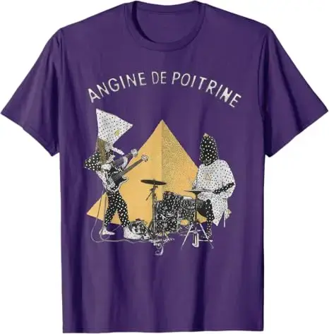 T-shirt vintage Angine De Poitrine avec motif musical