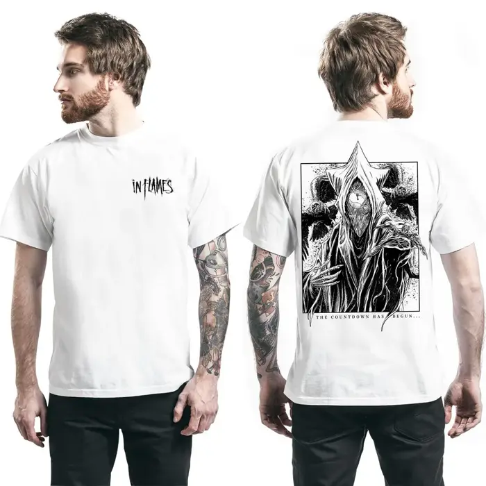 T-shirt en coton graphique Hot in Flames unisexe, manches courtes, tendance, de marque, de luxe, déc