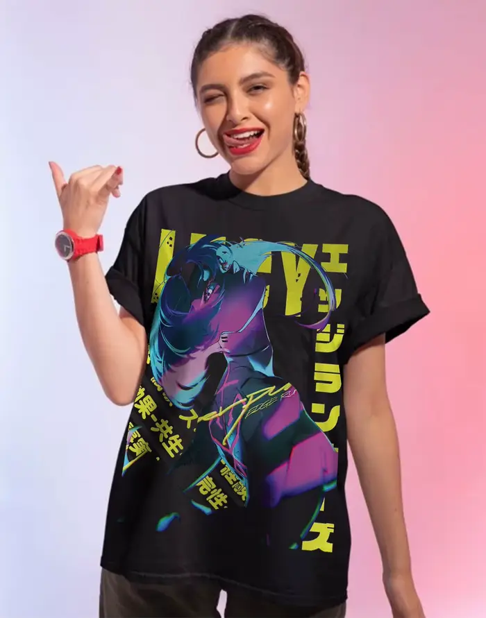 Lucy Cyber Edgerunners Anime T-Shirt Manga chemise graphique doux